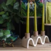Ceramic Triple Taper Candle Holder -Household Items Sale 2