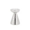 Silver Ceramic Hammered Pillar Candle Holder 2 Silver Ceramic Hammered Pillar Candle Holder -Household Items Sale 6h in1