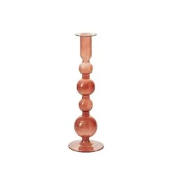 Amber Glass Malaga Taper Candle Holder