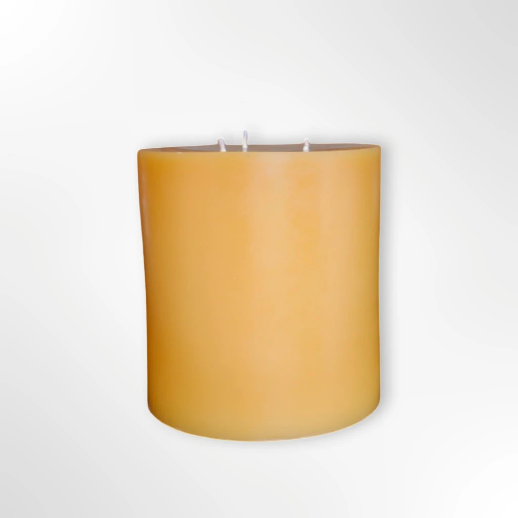 Beeswax 6X6" Pillar Candle - 3 Wick 4 Beeswax 6X6" Pillar Candle - 3 Wick - Image 2