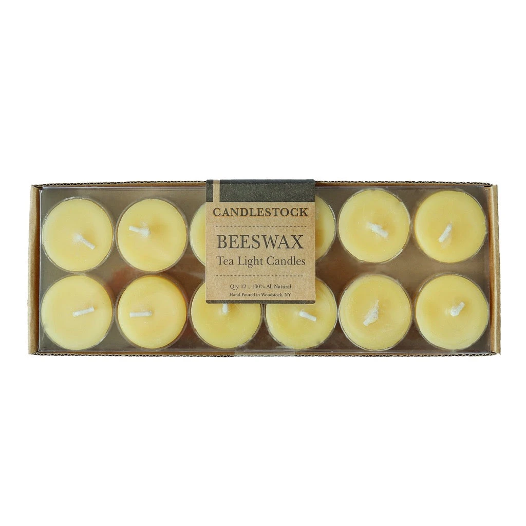 Beeswax Tea Light Candles - 12 Pack 4 Beeswax Tea Light Candles - 12 Pack - Image 2