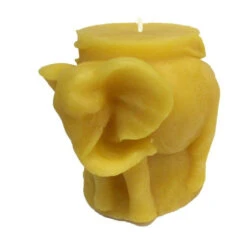 Beeswax Elephant Relief Pillar Candle -Household Items Sale Candlestock beeswax elephant pillar candle1a