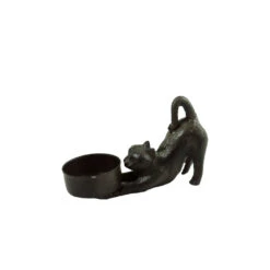 Cast Iron Cat Tea Light Candle Holder -Household Items Sale Cast Iron Cat Tea Light Candle Holder