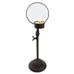 Iron Magnifying Glass Tea Light Candle Holder