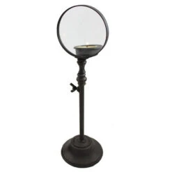 Iron Magnifying Glass Tea Light Candle Holder -Household Items Sale Magnifine glass indiviaul