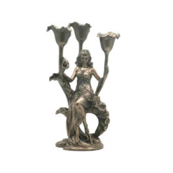 Maiden & Calla Lily 3 Taper Candle Holder