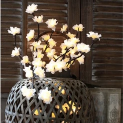 LED White Plum Nouveau Light Branch