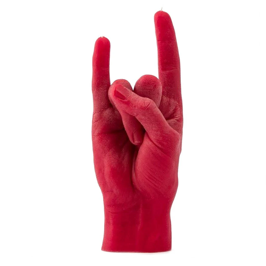 Rock On Sign Hand Candle 3 Rock On Sign Hand Candle