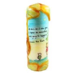 Quote Pillar Candle - "As Soon As I Saw You, I Knew An Adventure Was Going To Happen" Winnie The Pooh