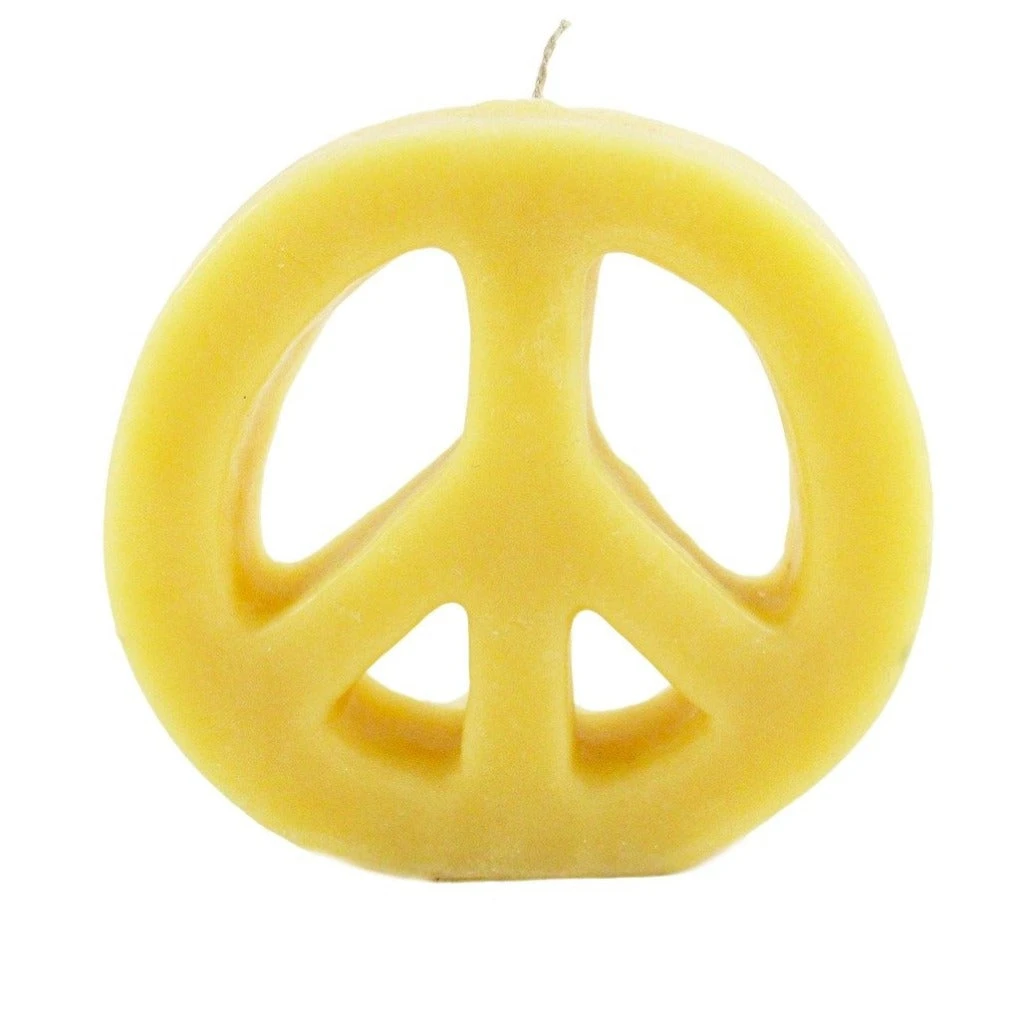 Beeswax Peace Sign Candle 4 Beeswax Peace Sign Candle - Image 2