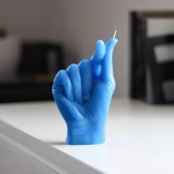 "Finger Hearts" Candle Hand -Household Items Sale blue 9383eeb4 a80e 4745 994a 273790260289