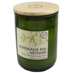 Paddywax Eco Recycled Glass Scented Jar Candle -Household Items Sale bordeaux fig