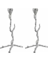 Silver Branch Taper Candle Holder 5 Silver Branch Taper Candle Holder - Image 3