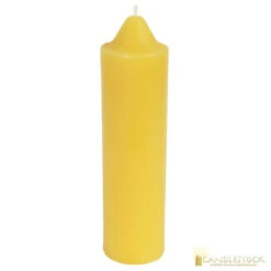 Beeswax Narrow Column Pillar Candle - 6 Inches