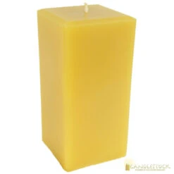 Beeswax Square Pillar Candle -Household Items Sale candlestock beeswax square pillar candle 6342