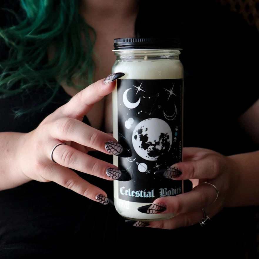 Celestial Bodies Scented Jar Candle - Coconut Vanilla 3 Celestial Bodies Scented Jar Candle - Coconut Vanilla