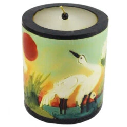 Medium Inlay Pillar Candle -Household Items Sale crane medium inlay pillar