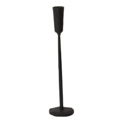 Davina Black Metal Taper Candle Holder -Household Items Sale davinamedium