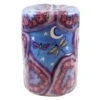 Painted Veneer Pillar Candle - Two Dragonflies And The Moon -Household Items Sale dragonflies with moon painted veneer