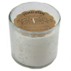 Himalayan Bubbled Glass Tumbler Scented Jar Candle -Household Items Sale evergreen scented jar candle