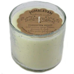 Himalayan Bubbled Glass Tumbler Scented Jar Candle -Household Items Sale forgotten violet scented candle