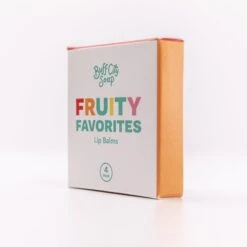 Fruity Favorites Lip Balm Set Of 4 -Household Items Sale fruity favorites lip balm buff city soap 4