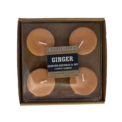 Beeswax And Soy Scented Votive Candle - 5 Pack -Household Items Sale ginger for web