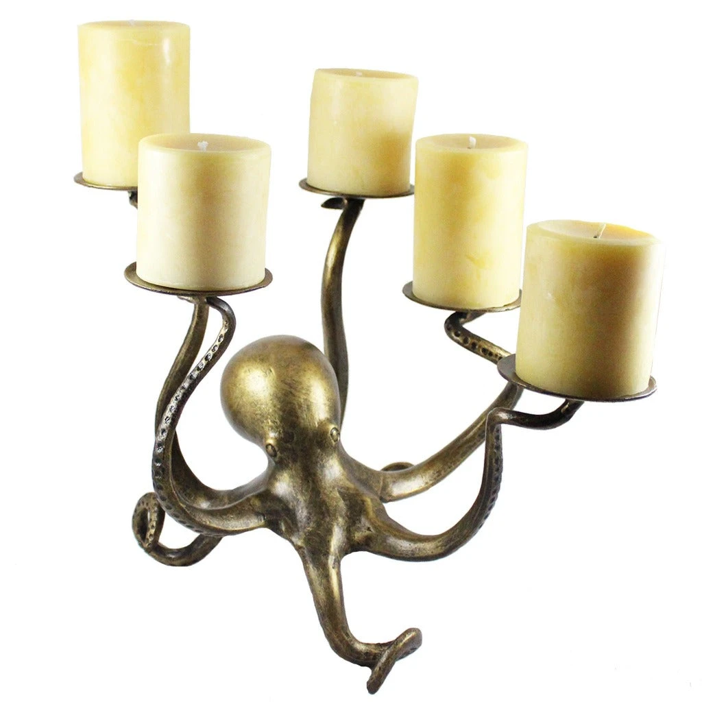 Metal Octopus Pillar Candle Holder 4 Metal Octopus Pillar Candle Holder - Image 2