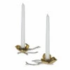 Gold Plated Flower Taper Candle Holder -Household Items Sale goldplayed3