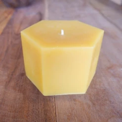 Beeswax Hexagon Pillar Candle - Large