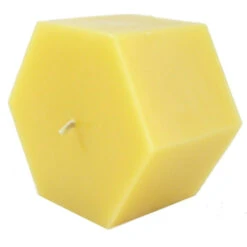 Beeswax Hexagon Pillar Candle - Large -Household Items Sale honeycomb beeswax pillar candle