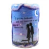 Painted Silhouette Quote Pillar Candle - "I Am My Beloved's And My Beloved Is Mine." -Solomon 6:3 -Household Items Sale i am my beloved quote shadow candle