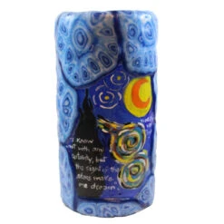 Double Quote Pillar Candle - Vincent Van Gogh