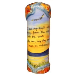 Quote Pillar Candle - "I See My Light Come Shining From The West Unto The East. Any Day Now, Any Day Now I Shall Be Released" Bob Dylan