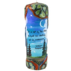 Quote Pillar Candle - "It Is Not In The Stars To Hold Our Destiny But In Ourselves" William Shakespeare