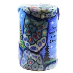 Quote Pillar Candle - "It's The Wonder That's Keeping The Stars Apart. I Carry Your Heart. I Carry It In My Heart." E. E. Cummings -Household Items Sale its the wonder thats keeping the stars apart 3