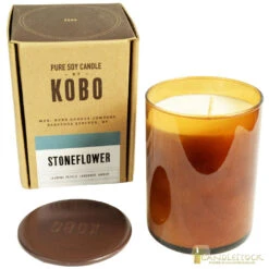 KOBO Woodblock Soy Wax Scented Jar Candles - 15 Ounces -Household Items Sale kobo woodblock 8224
