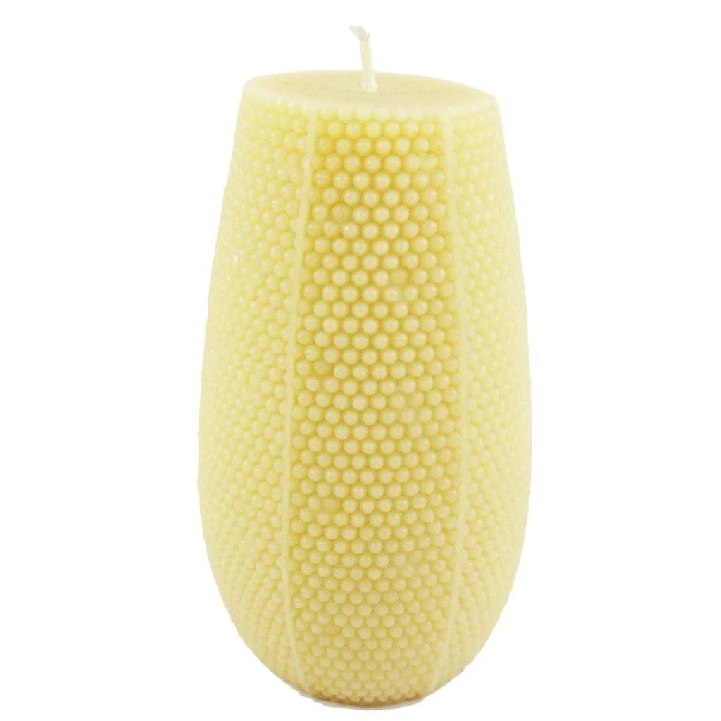 Beeswax Hobnail Pillar Candle - 5 Inches 4 Beeswax Hobnail Pillar Candle - 5 Inches - Image 2