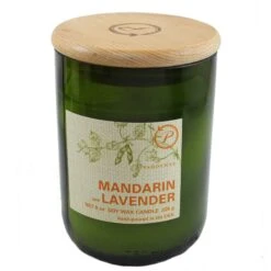 Paddywax Eco Recycled Glass Scented Jar Candle -Household Items Sale manderin lavender