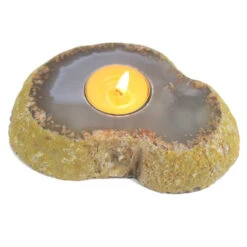 Agate Tea Light Candle Holder -Household Items Sale natural agate candle holder v3
