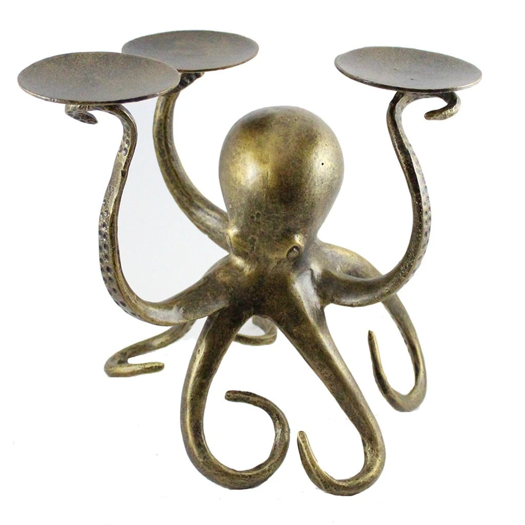 Metal Octopus Pillar Candle Holder 6 Metal Octopus Pillar Candle Holder - Image 4