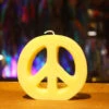 Beeswax Peace Sign Candle -Household Items Sale peace sign candlestock