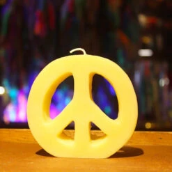 Beeswax Peace Sign Candle