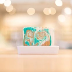 White Porcelain And Bamboo Soap Dish -Household Items Sale porcelain bamboo soap dish white buff city soap 4