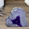 Large Natural Agate Tea Light Candle Luminary -Household Items Sale purple