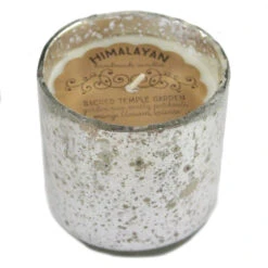 Himalayan Bubbled Glass Tumbler Scented Jar Candle -Household Items Sale sacred temple carden scented candle