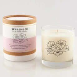 Scripted Fragrance Birth Flower Scented Jar Candle 24 Scripted Fragrance Birth Flower Scented Jar Candle -Household Items Sale september