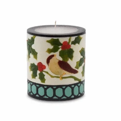 Small Inlay Pillar Candle -Household Items Sale smholweb