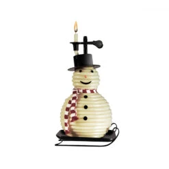 Beeswax Coil Candle -Household Items Sale snowman coil candle
