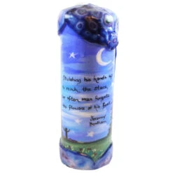 Quote Pillar Candle - "Stretching His Hands Up To Reach The Stars, Too Often Man Forgets The Flowers At His Feet" Jeremy Bentham